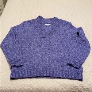 Croft & Barrow Size Medium V Neck Purple Sweater